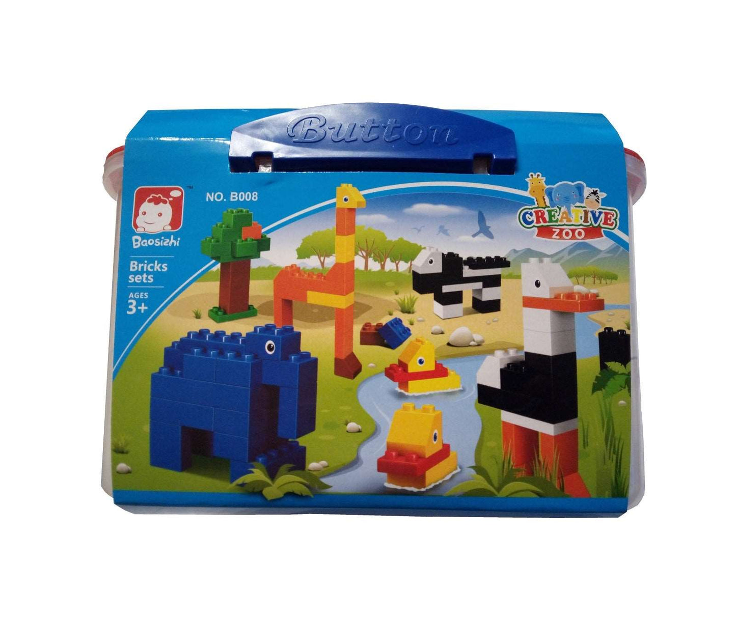 Bausteine für Kinder 80-teilig - Zoo ( Duplo Kompatibel )
