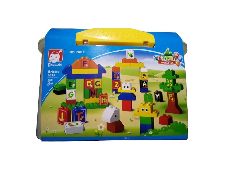 Bausteine für Kinder 77-teilig - Buchstaben-Paradies ( Duplo Kompatibel )