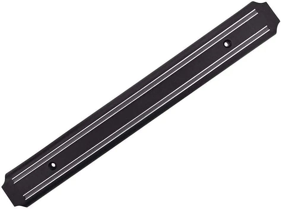 Magnetische Messerleiste 37,5 cm aus Kunststoff und Metall mit starker Magnetkraft, inklusive Schrauben und Dübel, ideal für die sichere Aufbewahrung von Küchenmessern.
