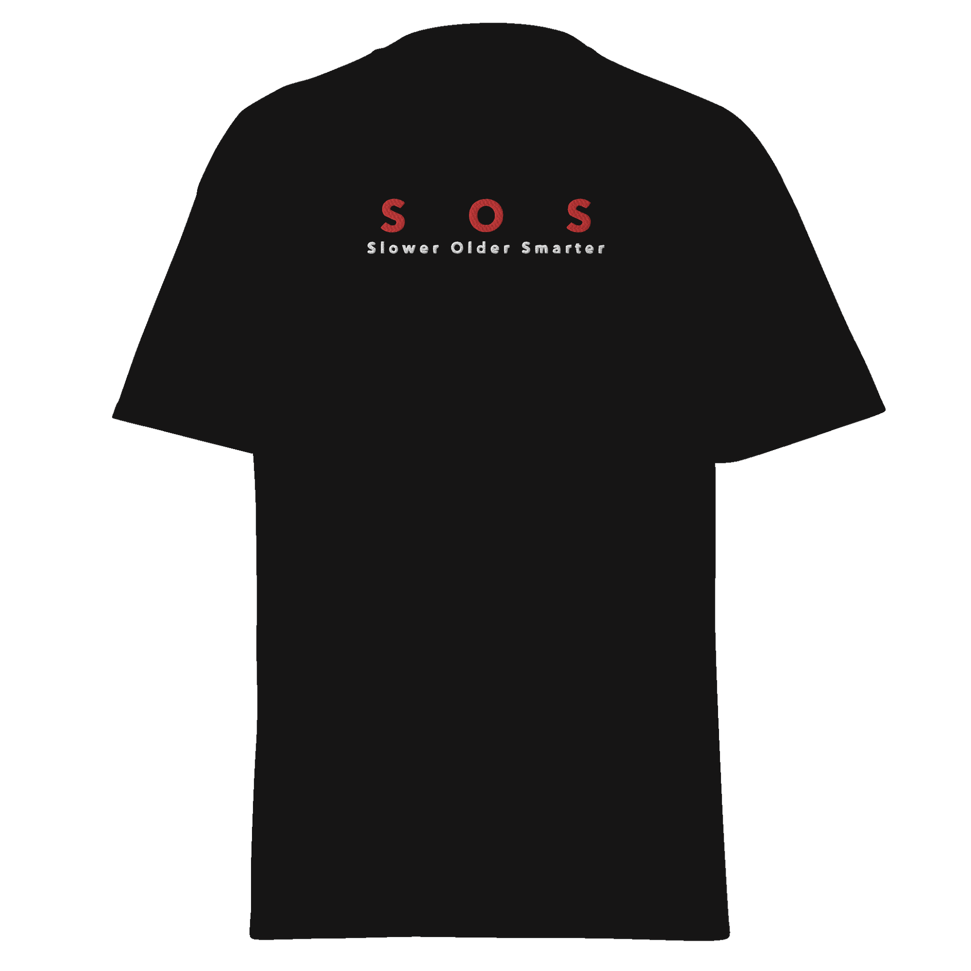 Unisex T-Shirt mit Spruch S O S Slower Older Smarter