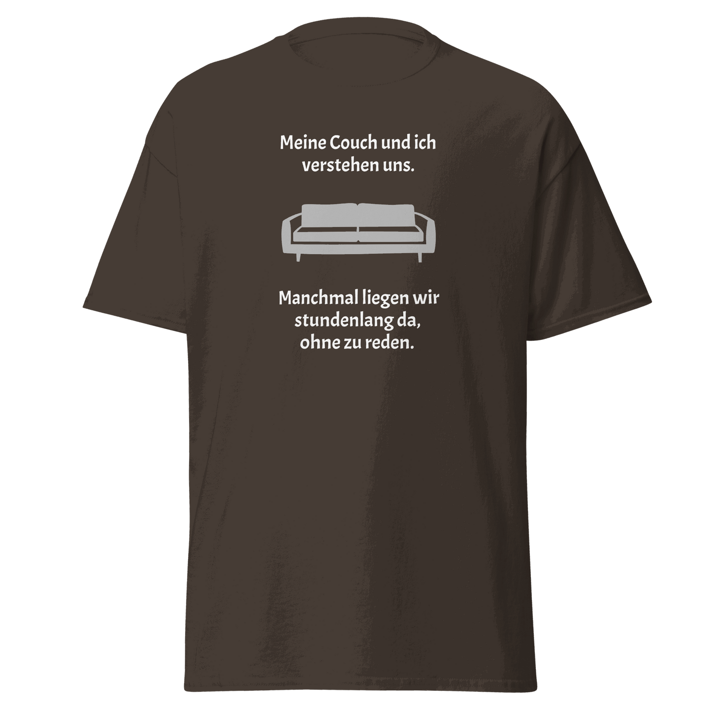Unisex T-Shirt mit Spruch "Meine Couch und ich"