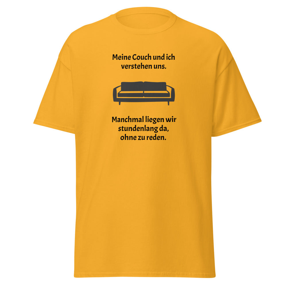 Unisex T-Shirt mit Spruch "Meine Couch und ich"