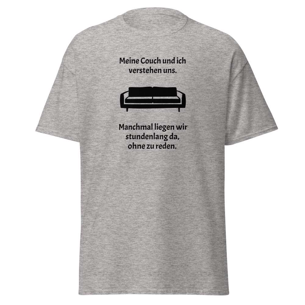 Unisex T-Shirt mit Spruch "Meine Couch und ich"