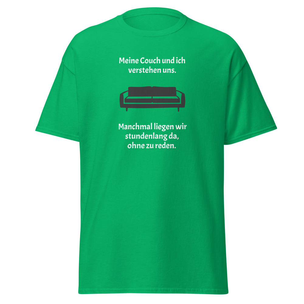Unisex T-Shirt mit Spruch "Meine Couch und ich"
