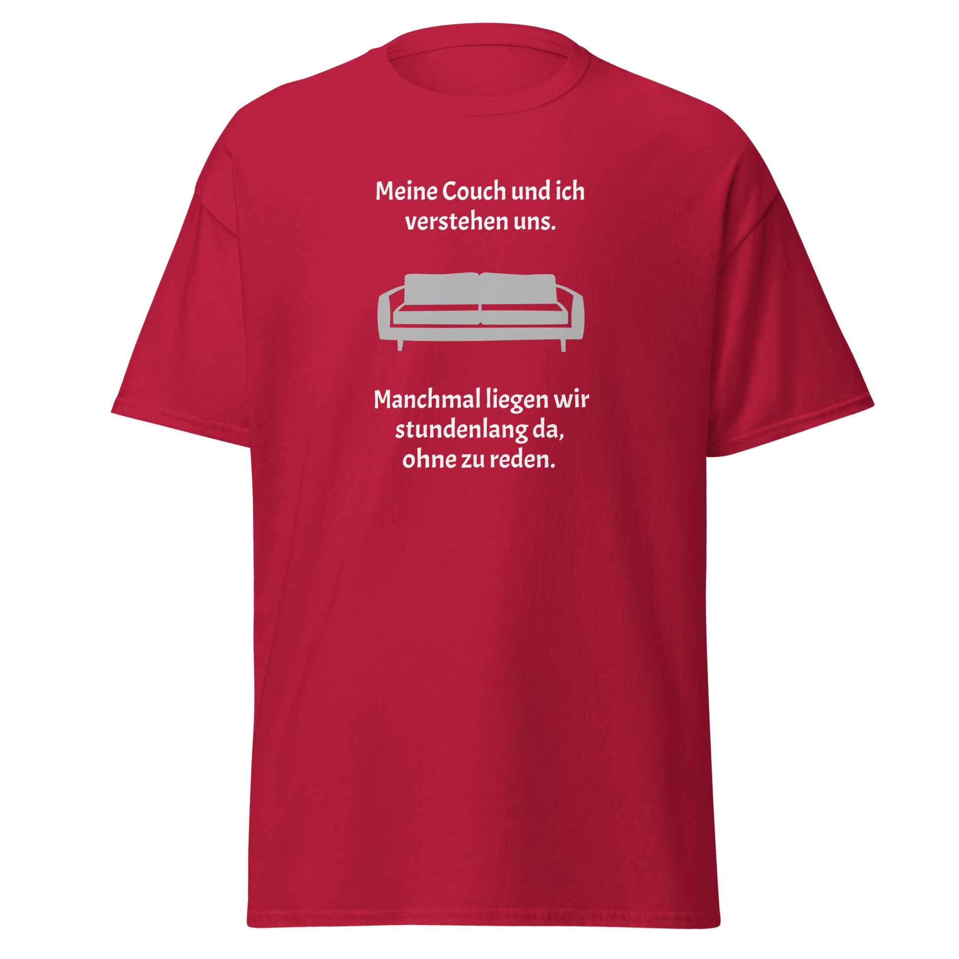 Unisex T-Shirt mit Spruch "Meine Couch und ich"