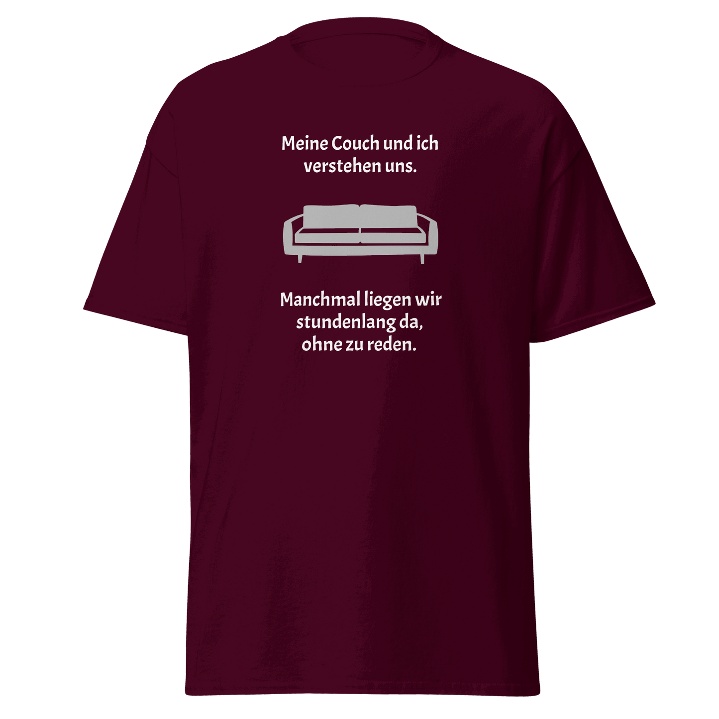Unisex T-Shirt mit Spruch "Meine Couch und ich"
