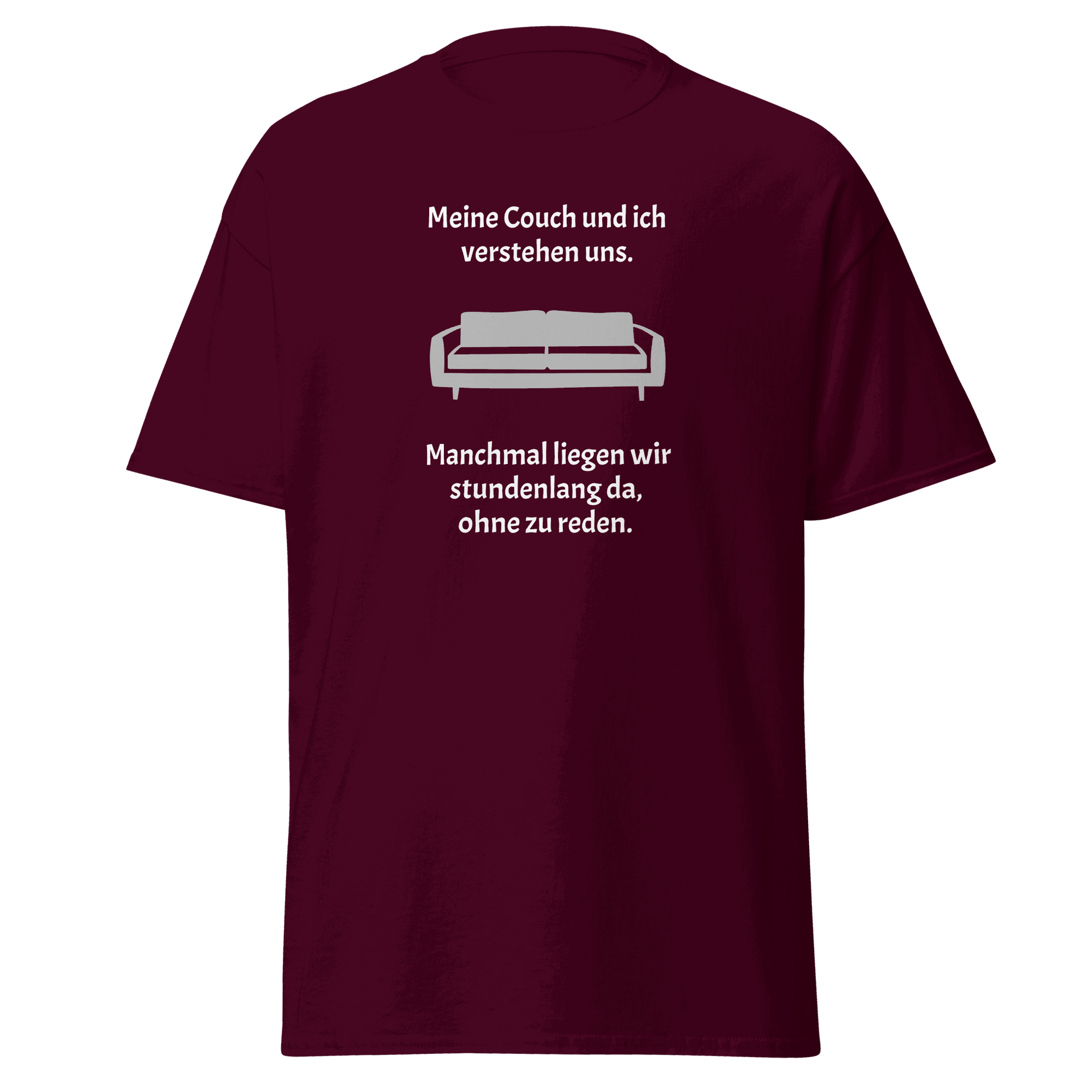 Unisex T-Shirt mit Spruch "Meine Couch und ich"