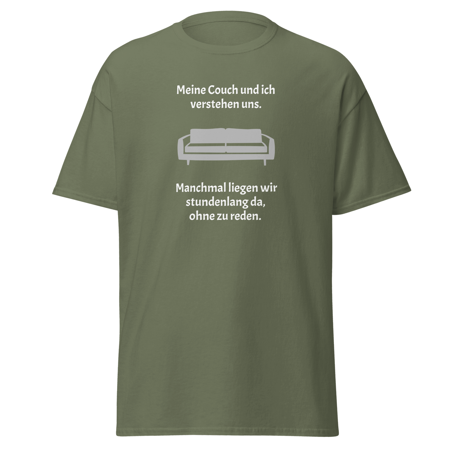 Unisex T-Shirt mit Spruch "Meine Couch und ich"