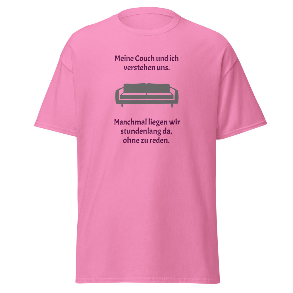 Unisex T-Shirt mit Spruch "Meine Couch und ich"