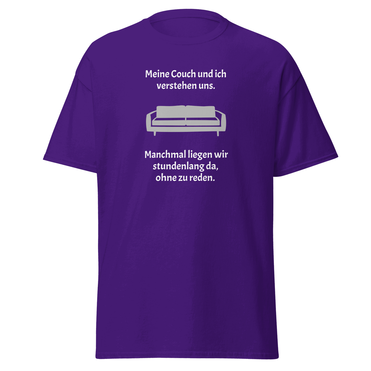 Unisex T-Shirt mit Spruch "Meine Couch und ich"