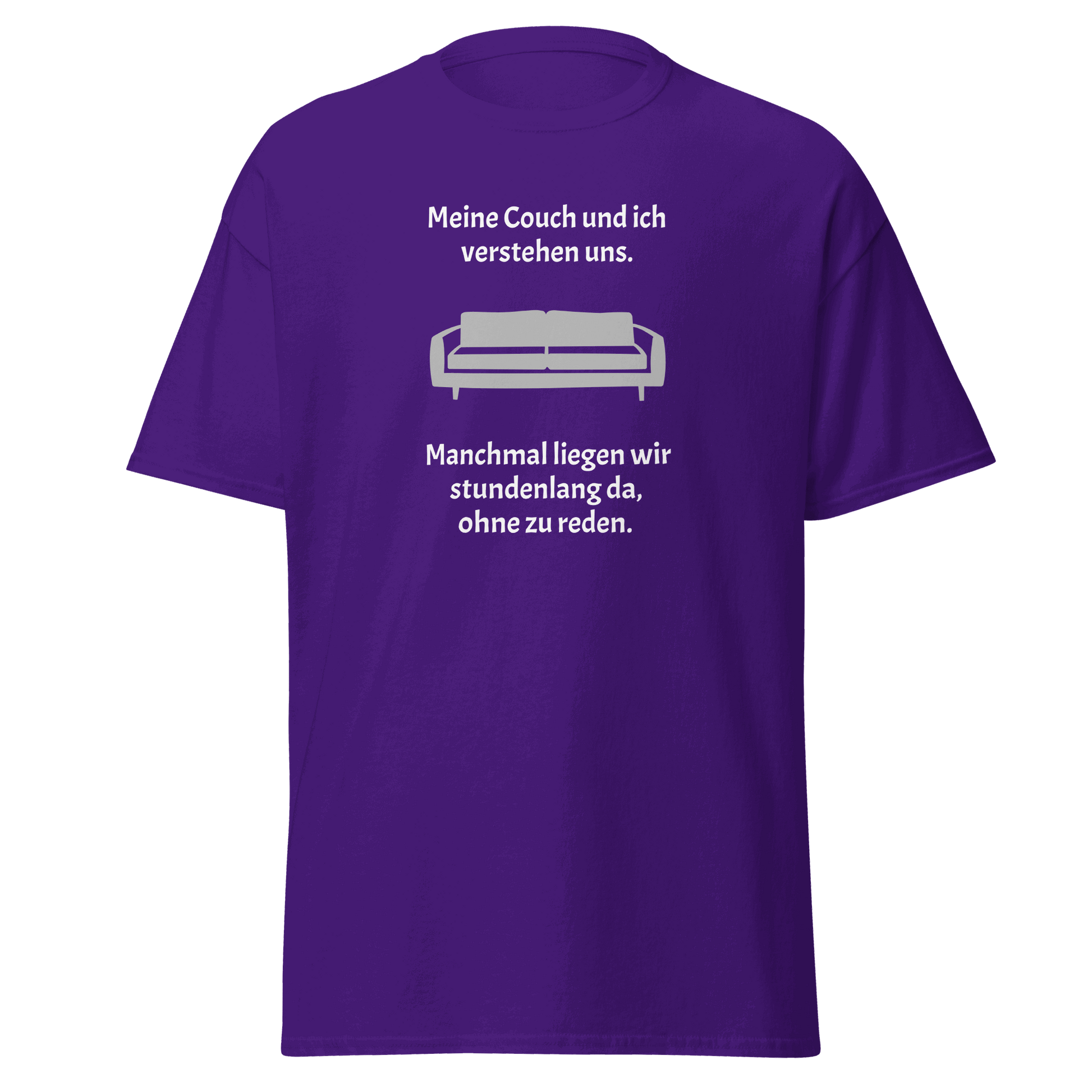 Unisex T-Shirt mit Spruch "Meine Couch und ich"