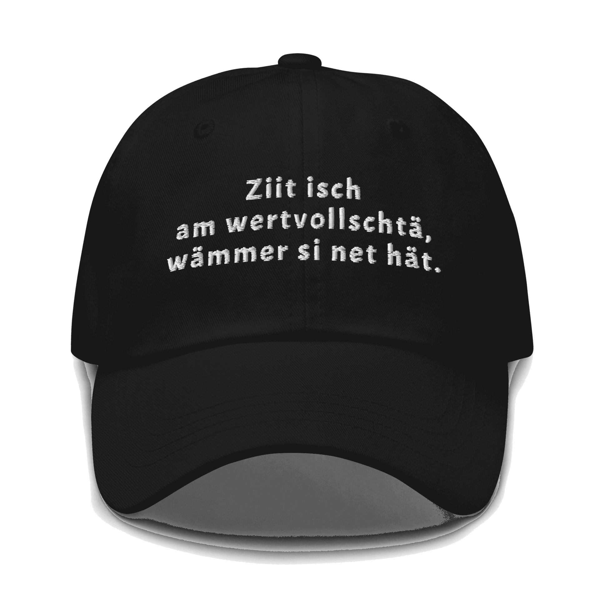 Baseballmütze mit Spruch Zeit ist am wertvollsten