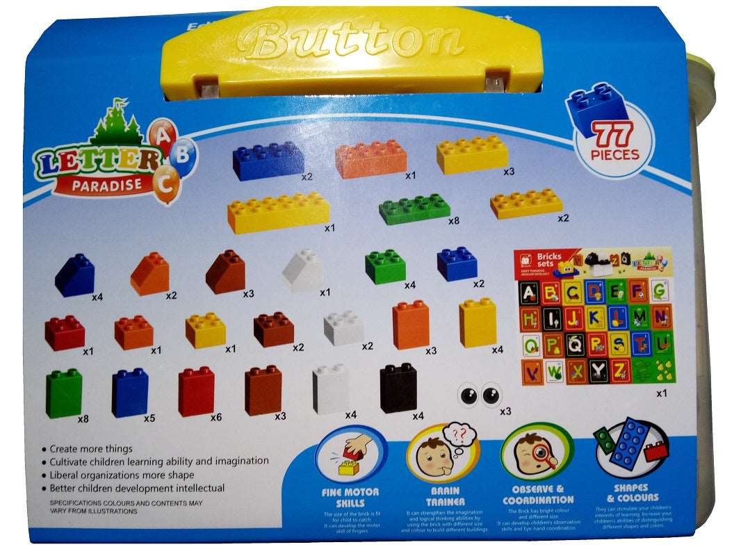 Bausteine für Kinder 77-teilig - Buchstaben-Paradies