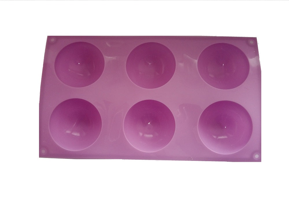 Silikon Backform 6 Halbkugeln - 29.5 x 17 x 3 cm