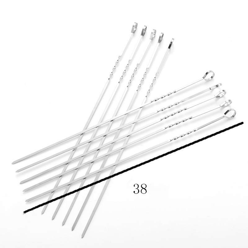 10er Set Edelstahl Grillspiesse - 38 cm