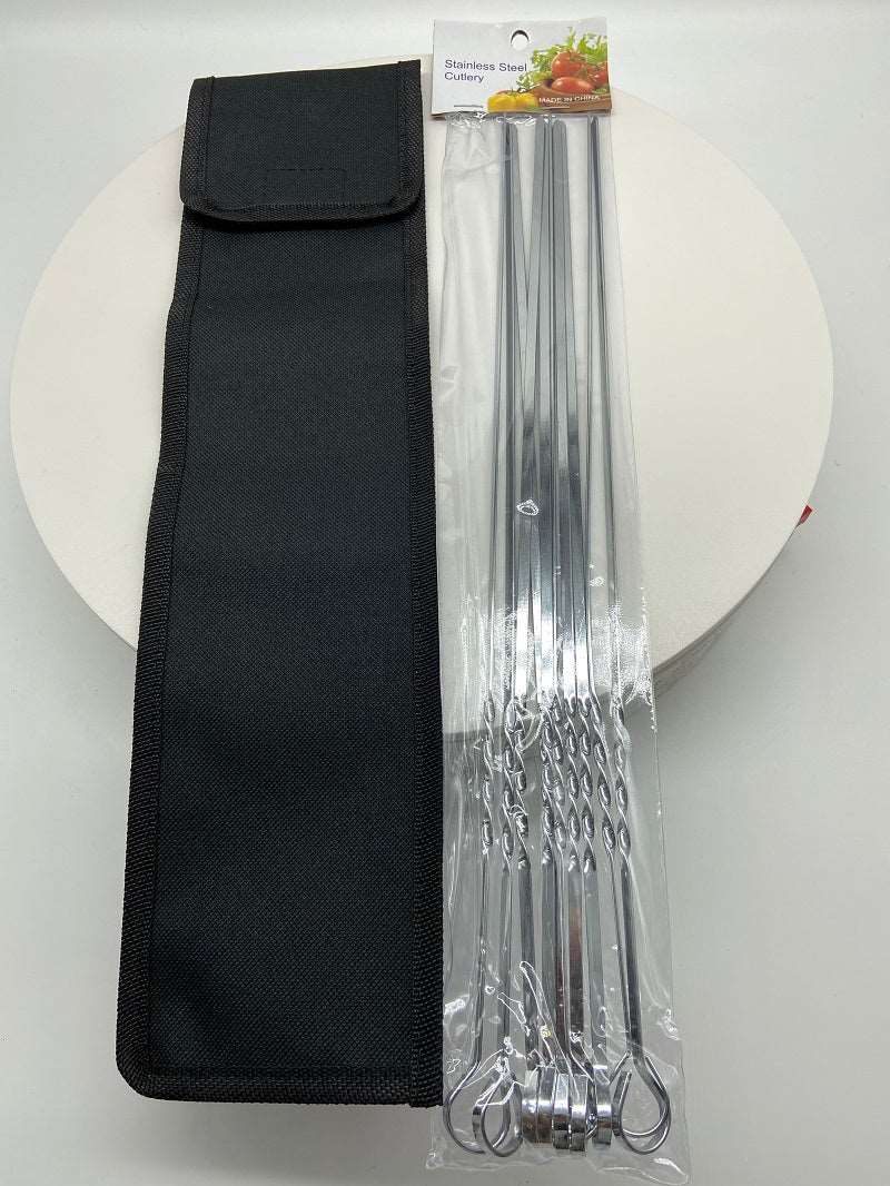 10er Set Edelstahl Grillspiesse - 38 cm