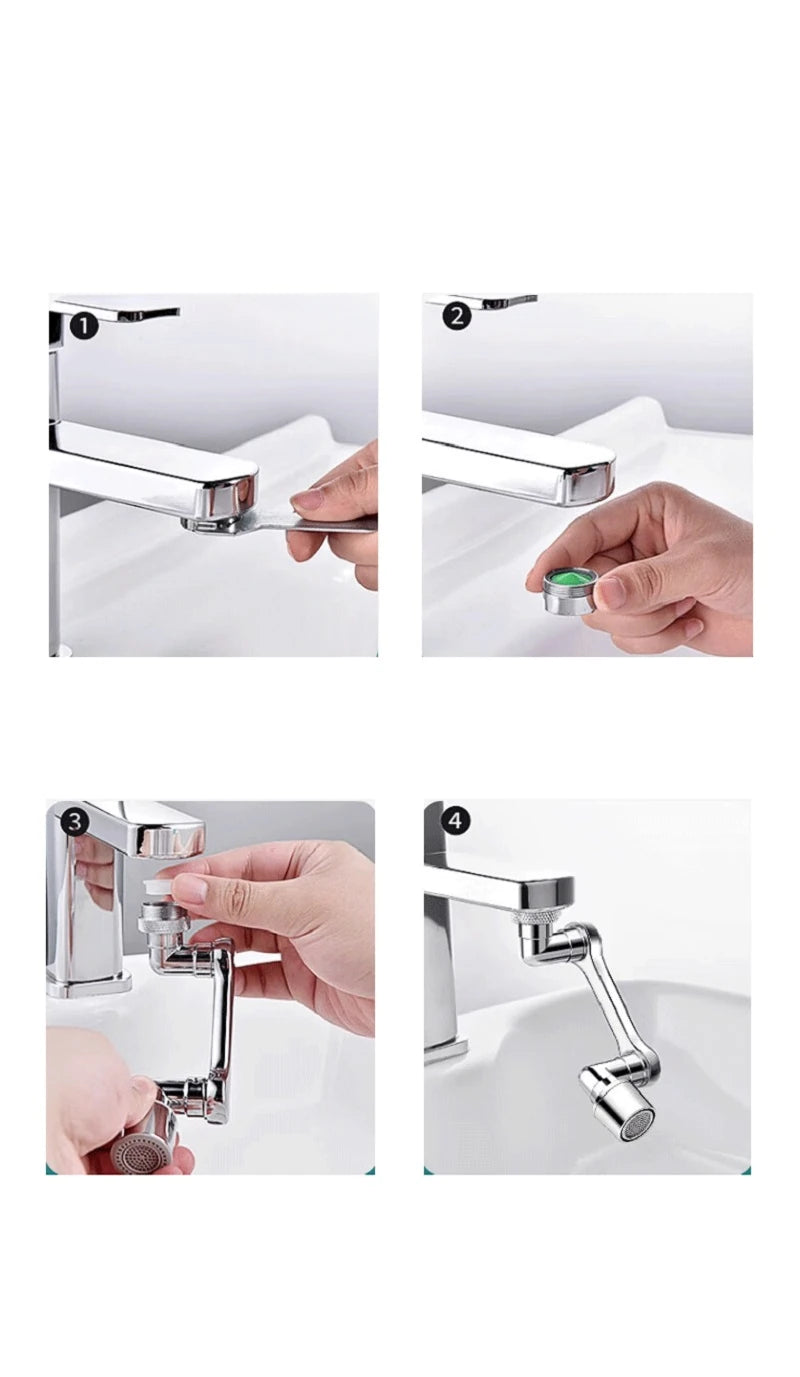 360° drehbare Wasserhahn-Verlängerung einfache Montage.