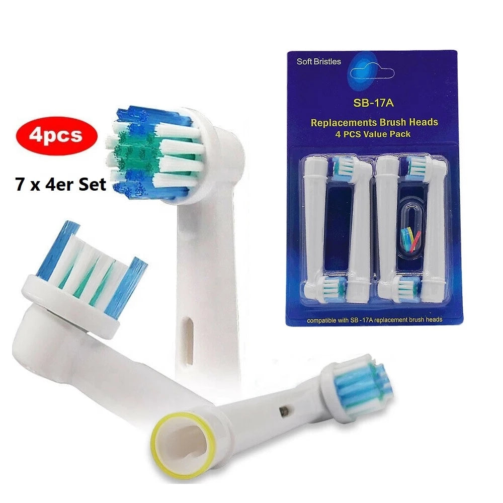 Sanfte Dupont-Borsten Oral-B Zahnbürstenköpfe für Familien