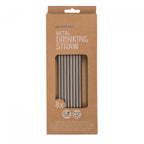 Robustes 8-teiliges Set Edelstahl-Strohhalme inklusive Pinsel, zur Vermeidung von Plastikmüll und für nachhaltigen Genuss.