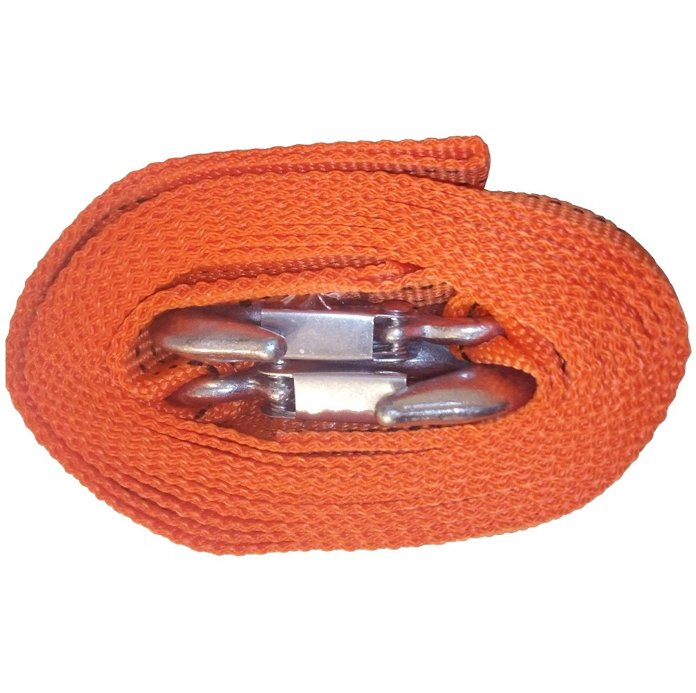 Abschleppseil 5000 kg für Pkw und Transporter, 4 m lang, inkl. zwei Sicherheits-Haken.