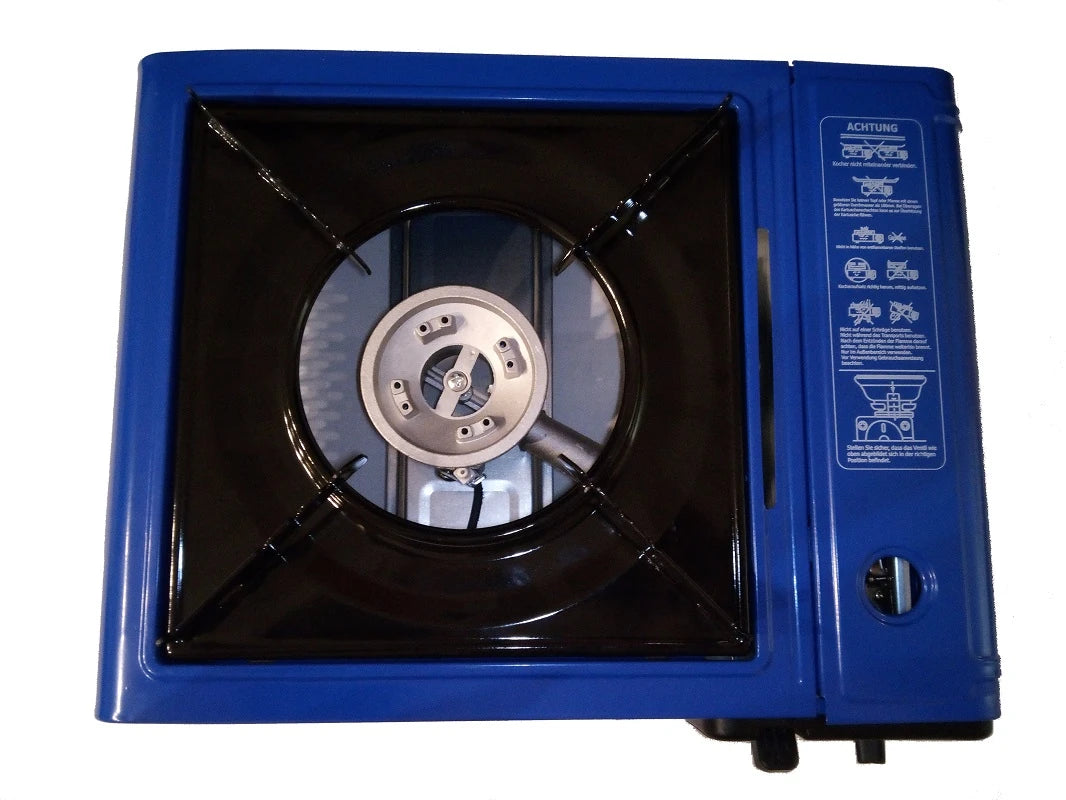 Gaskocher für Outdoor-Mahlzeiten auf Campingplatz