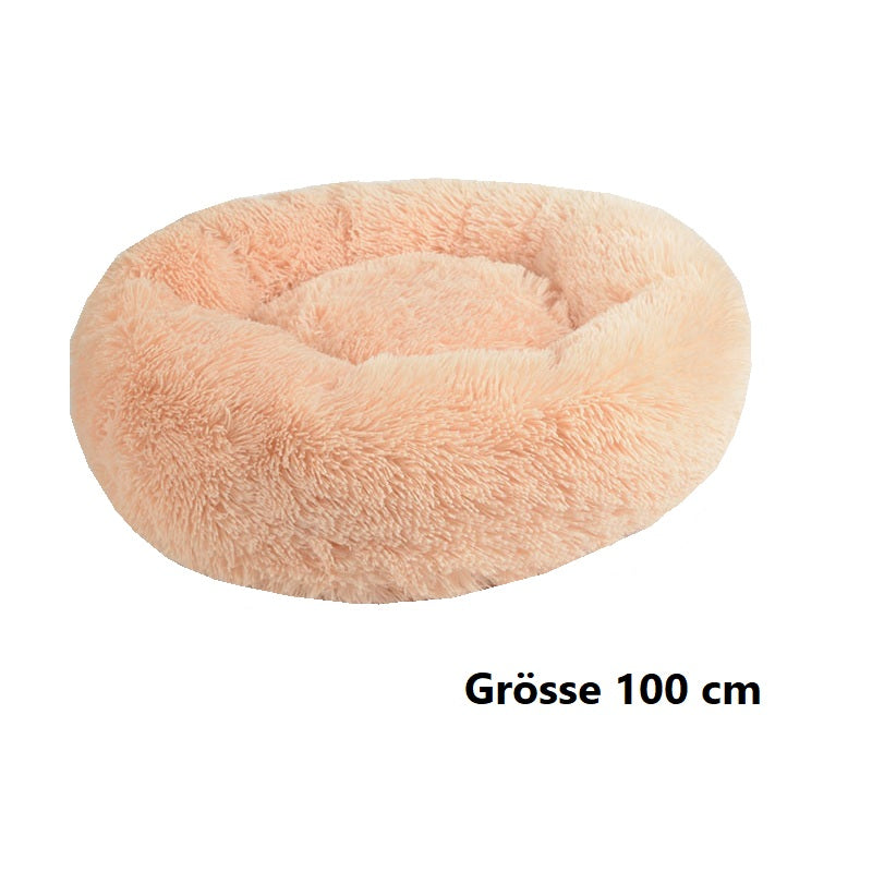 Hundebett Katzenbett Donutform - weiches Haustierbett für Hunde & Katzen