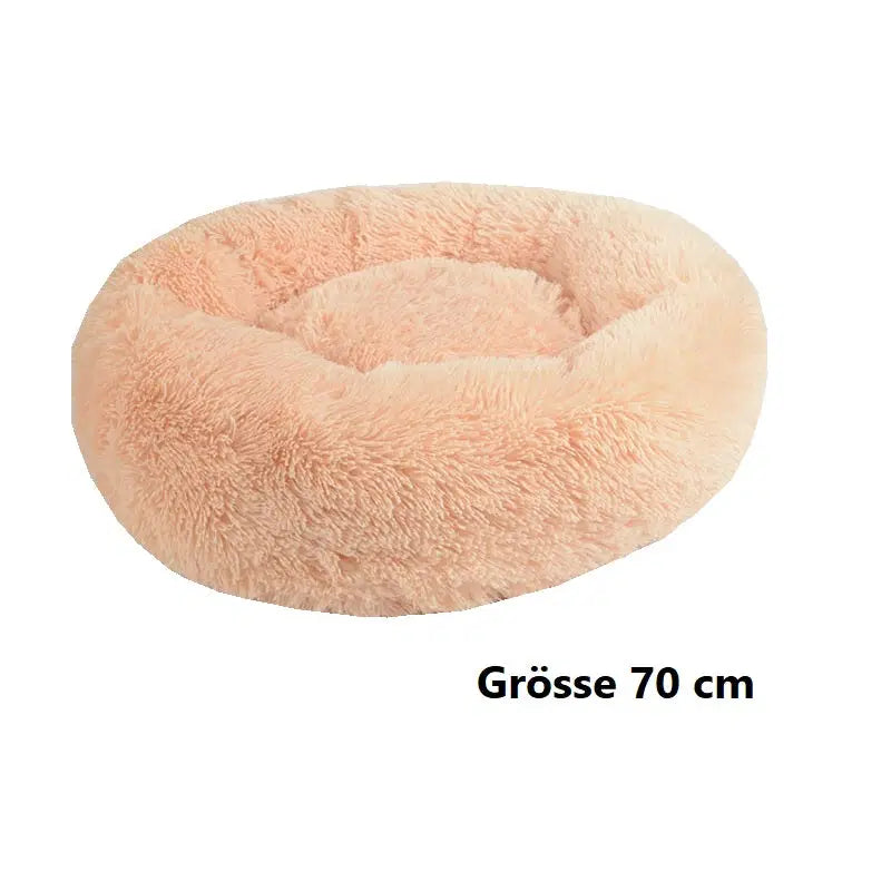 Hundebett Katzenbett Donutform - weiches Haustierbett für Hunde & Katzen