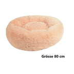 Hundebett Katzenbett Donutform - weiches Haustierbett für Hunde & Katzen