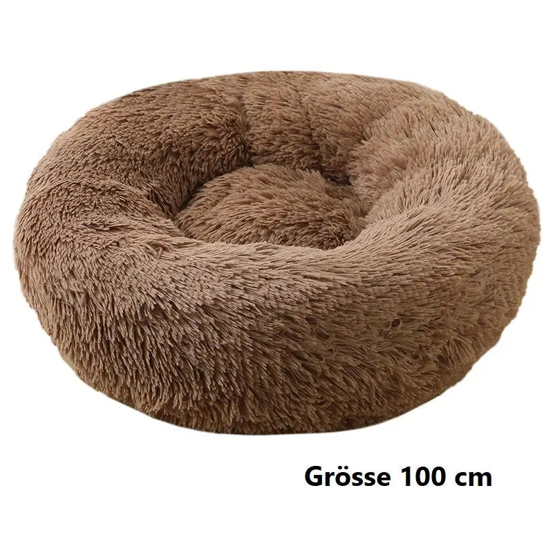 Hundebett Katzenbett Donutform - weiches Haustierbett für Hunde & Katzen