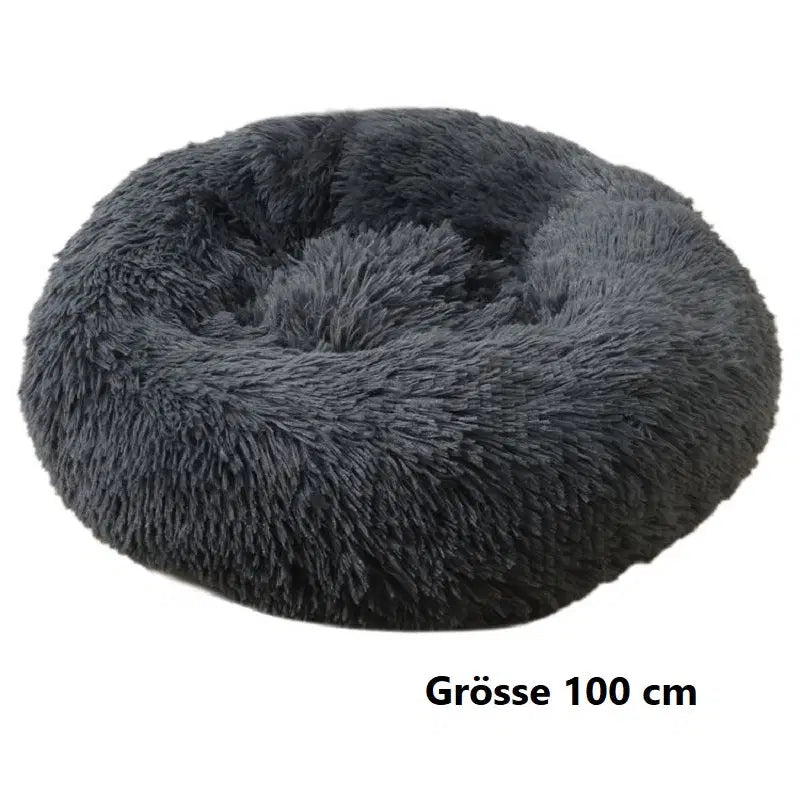Hundebett Katzenbett Donutform - weiches Haustierbett für Hunde & Katzen