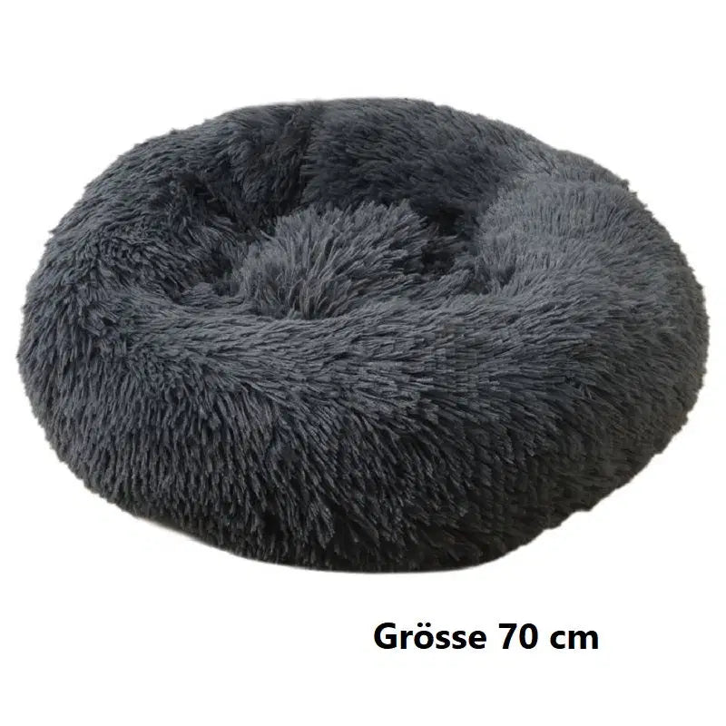 Hundebett Katzenbett Donutform - weiches Haustierbett für Hunde & Katzen