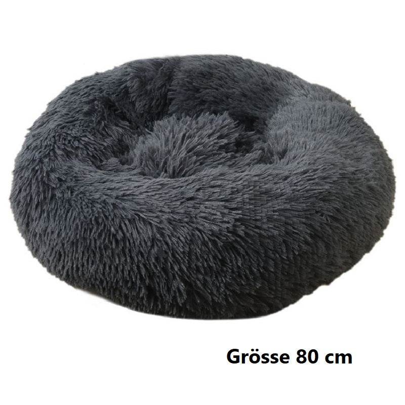 Hundebett Katzenbett Haustierbett rund in Donutform