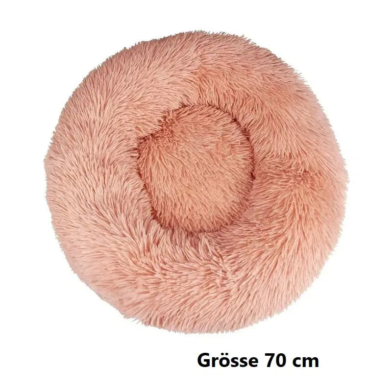 Hundebett Katzenbett Donutform - weiches Haustierbett für Hunde & Katzen