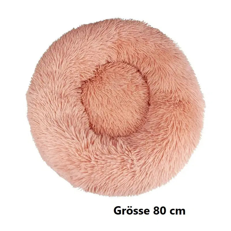 Hundebett Katzenbett Donutform - weiches Haustierbett für Hunde & Katzen