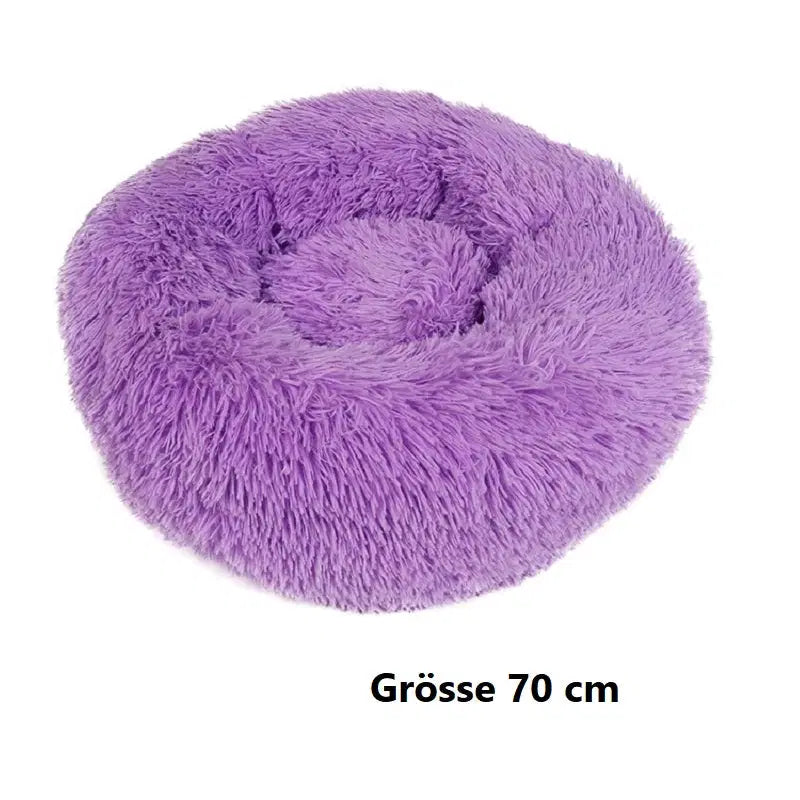 Hundebett Katzenbett Donutform - weiches Haustierbett für Hunde & Katzen