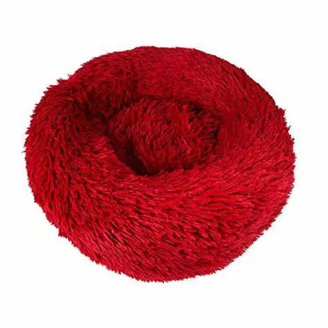 Hundebett Katzenbett Donutform - weiches Haustierbett für Hunde & Katzen
