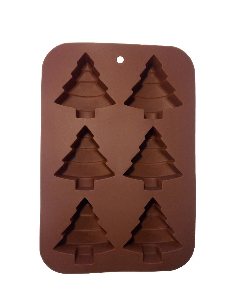 Hochwertige, langlebige Silikonform für Weihnachten, ideal zum Backen von Mini-Kuchen in Tannenbaum-Form.