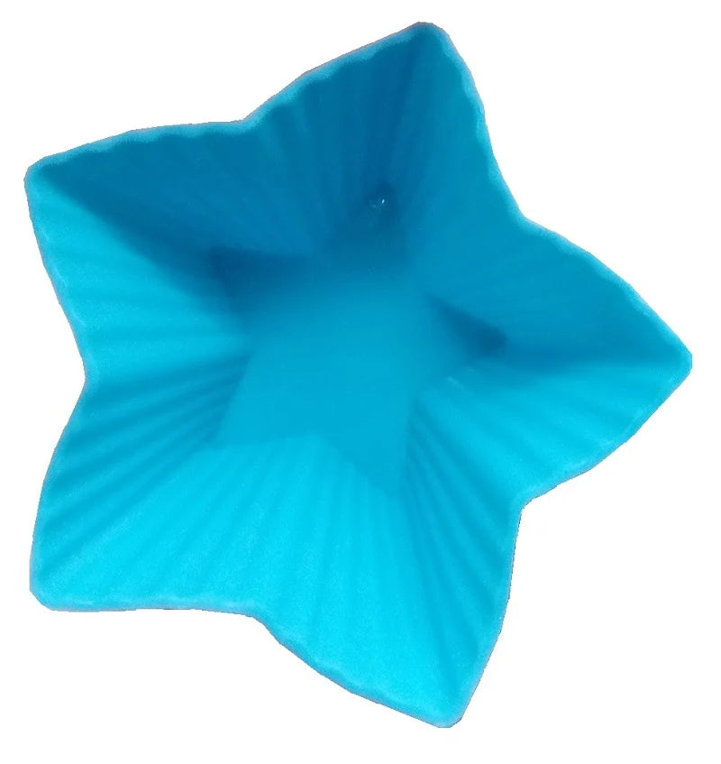 Hochwertige, wiederverwendbare Silikon-Muffinförmchen (3 cm hoch) als Stern-Motiv, geeignet für Muffins und Cupcakes.