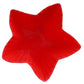 Rotes Silikon-Sternförmchen, vielseitig einsetzbar für Muffins, Eiswürfel oder Bastelarbeiten wie Seifengiessen.