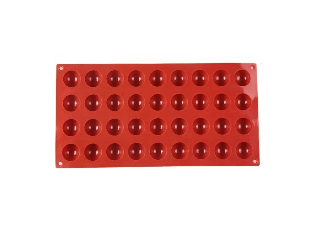 Lebensmittelechte Silikonform 32.5 x 17 cm für 36 Mini-Desserts und Trüffel.