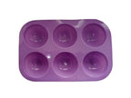 Silikonform 6 Halbkugeln 19.5 x 13.5 x 2 cm für Dessert und Backwaren.