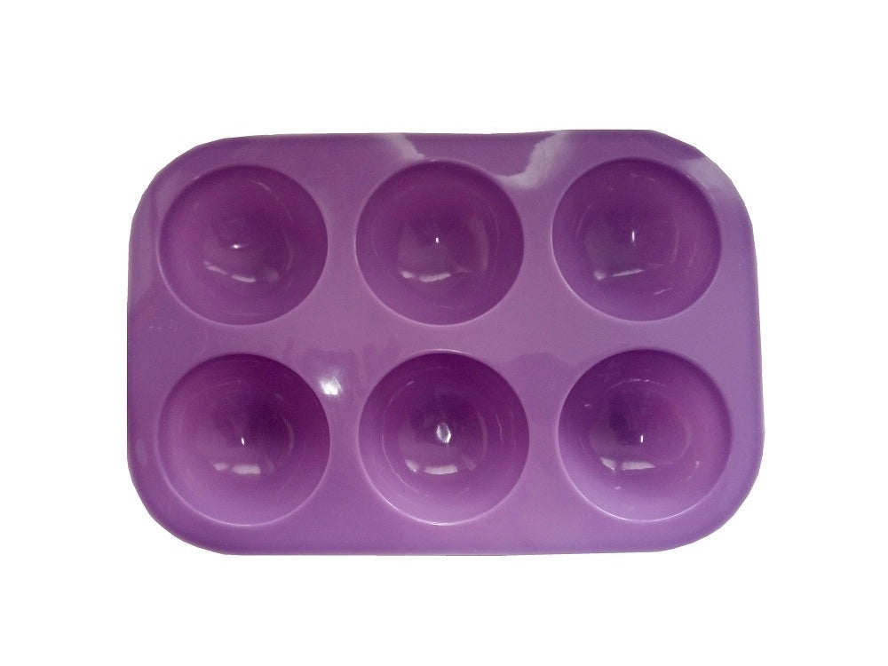 Silikonform 6 Halbkugeln 19.5 x 13.5 x 2 cm für Dessert und Backwaren.