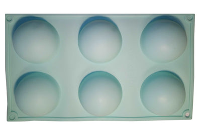 Silikon Backform 6 Halbkugeln - 29.5 x 17 x 3 cm