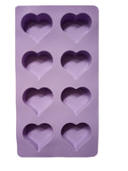Silikon Backform 8 Herzen - 28.5 x 15.5 x 2 cm