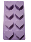 Silikon Backform 8 Herzen - 28.5 x 15.5 x 2 cm
