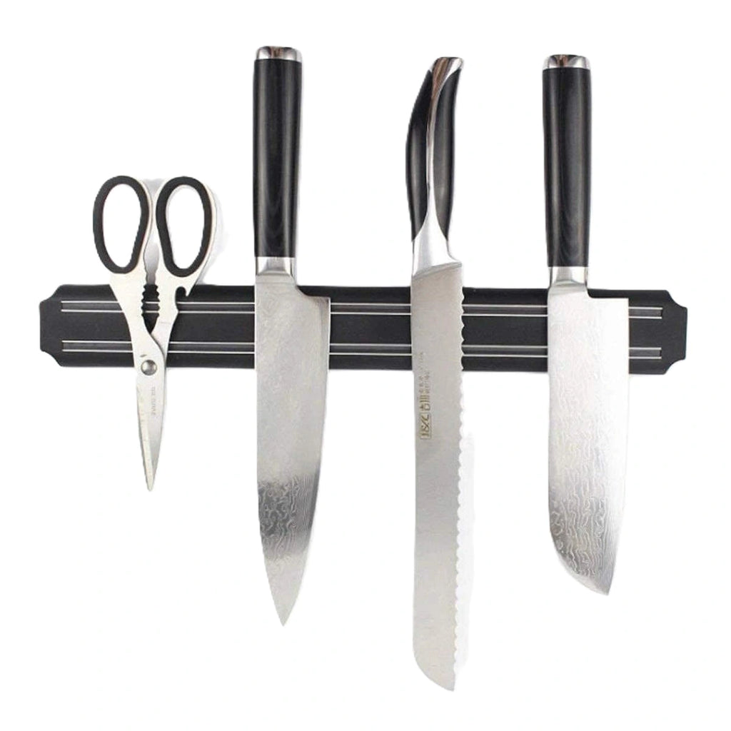 Praktische magnetische Messerleiste für die Wandmontage, platzsparend, stabil und langlebig, perfekt für alle Küchenutensilien aus Metall.