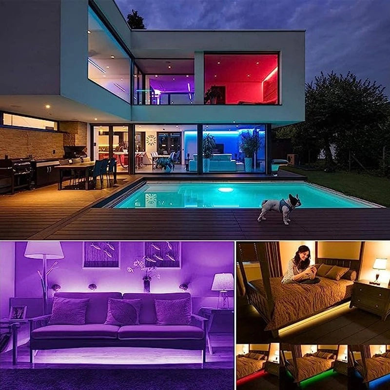 LED Farbwechselband mit sanften Übergängen im Wohnzimmer