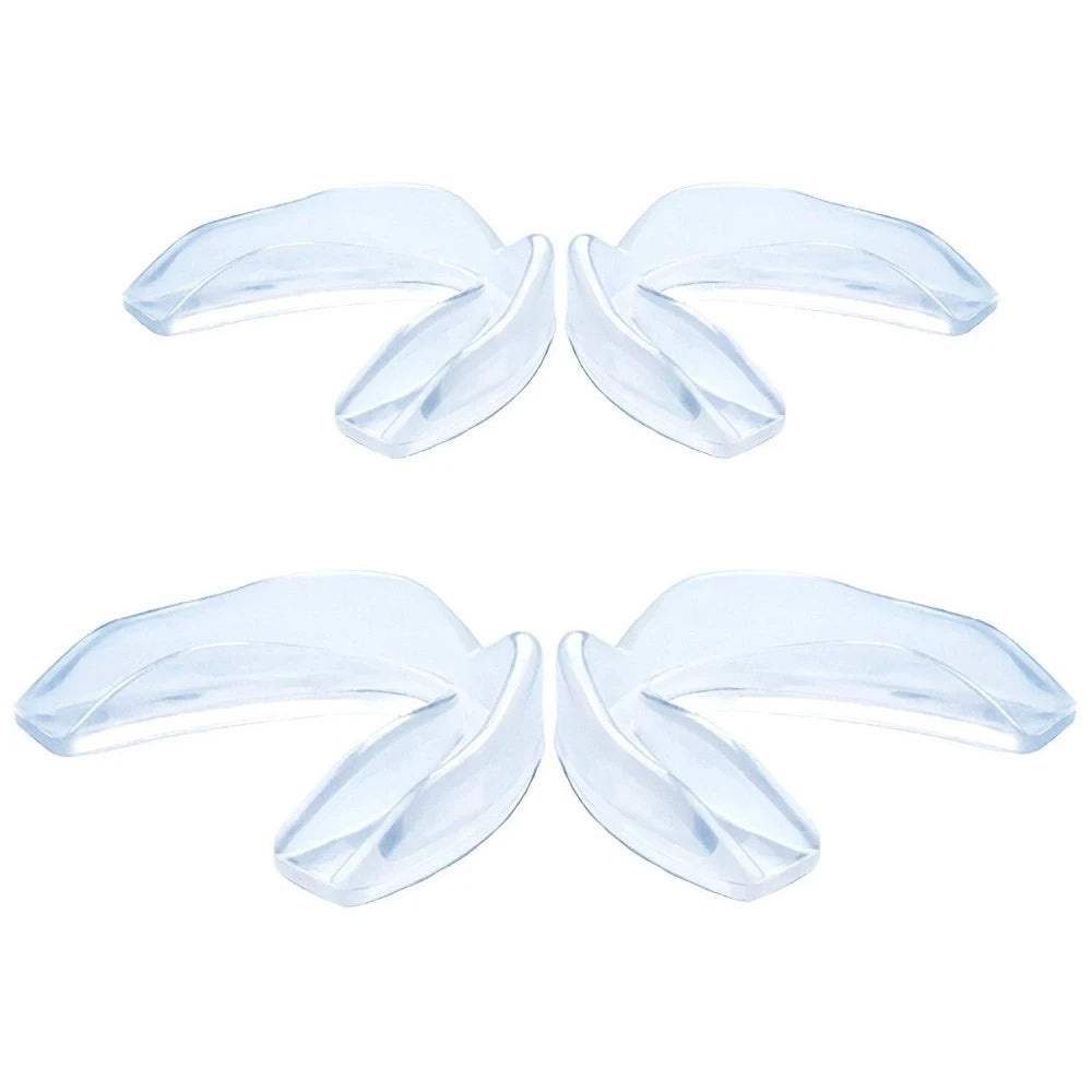 4 transparente Zahnschienen Mundschutz im Set - individuell anpassbar gegen Zähneknirschen – Dentalcare Zahnschutz
