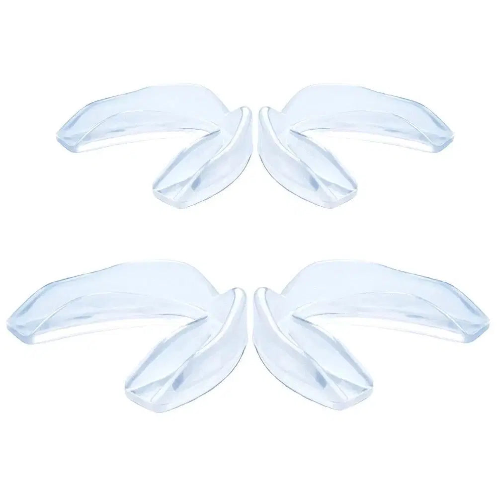 4 transparente Zahnschienen Mundschutz im Set - individuell anpassbar gegen Zähneknirschen – Dentalcare Zahnschutz