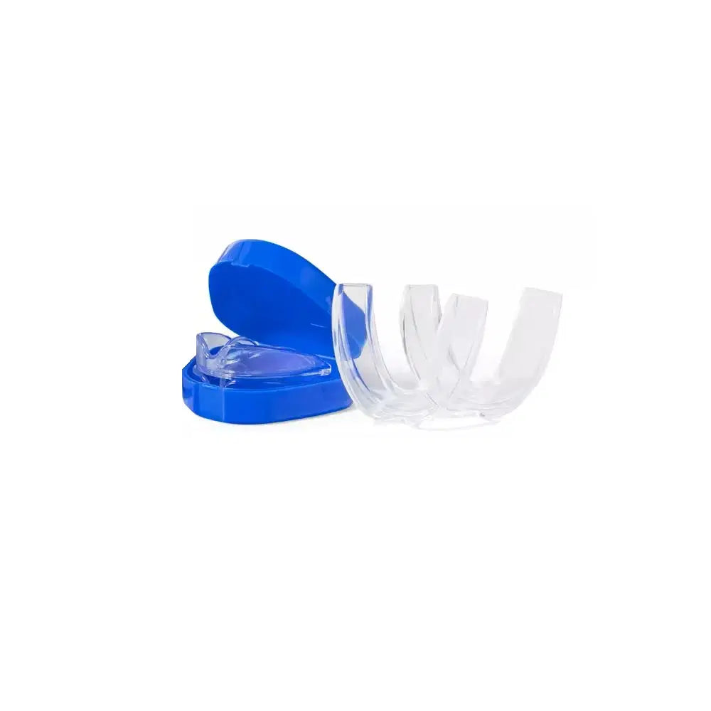 4er Set Zahnschutz transparent mit Aufbewahrungsbox - Zahnschienen gegen Bruxismus - Dentalcare Zubehör
